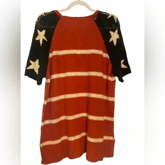 easel Tops - Easel Red White Blue Stars sweater top